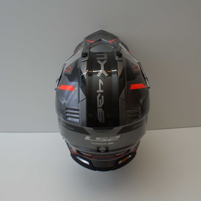 LS2 MX436 PIONEER EVO KNIGHT Titanium Orange размер M