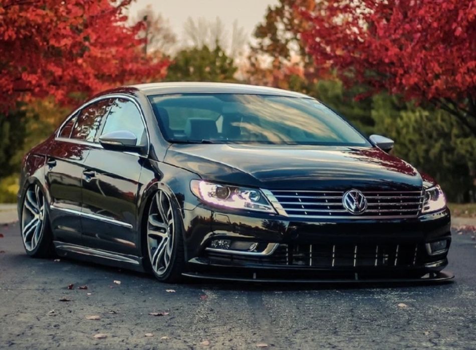 Spoiler Lip Prelungire Bara Față VW Passat CC R-Line Facelift Negru