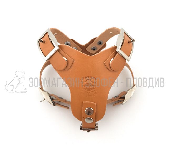 Нагръдник за Мини породи Куче - Естествена Кожа - Регулируем Размер