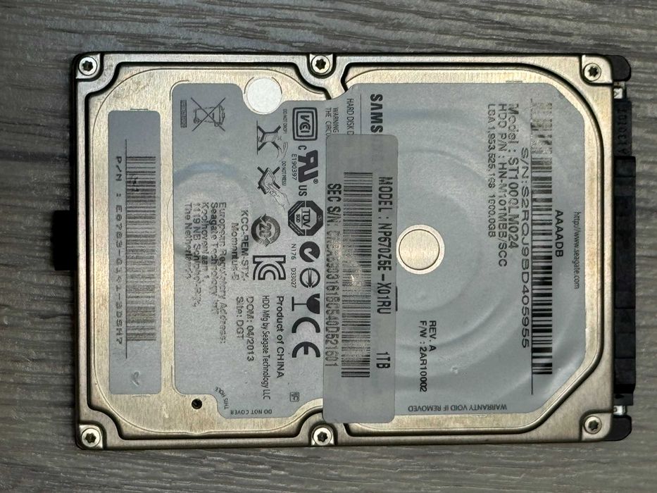 Жесткий диск HDD 1TB 2.5" SATA Samsung