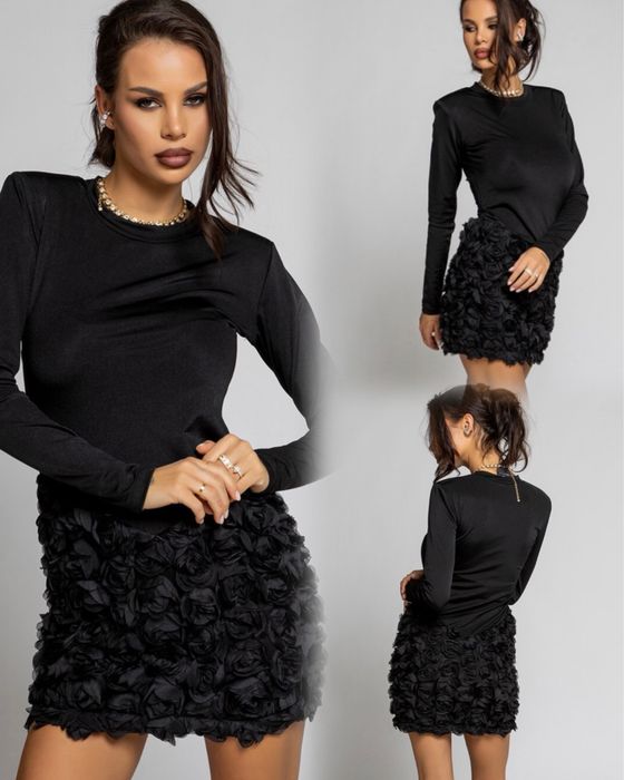Черна рокля Nikole Collection