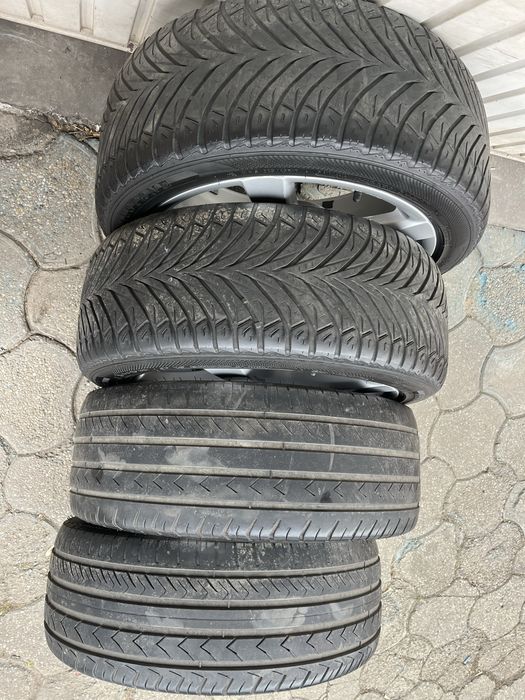 Jante aliaj 5x112mm, anvelope vara 225/45 R17 VW Golf 5/6/7/8 Touran Eos Jetta Caddy, Seat, Skoda, Audi A3