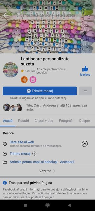 Lantisor pentru suzeta/dentatie din silicon