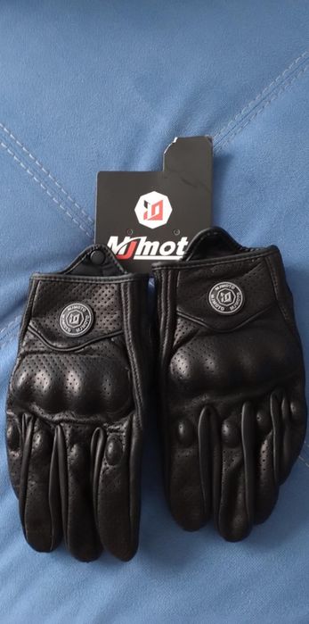 Мото ръкавици естествена кожа