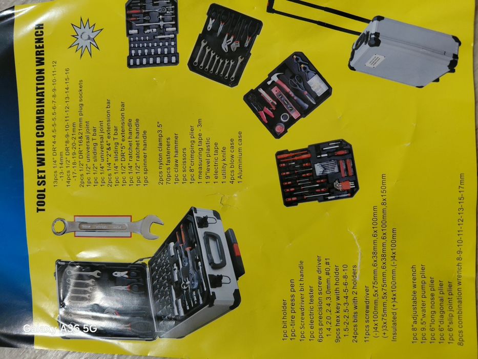 187PCS Professional Tool set Chrome Vanadium набор инструментов