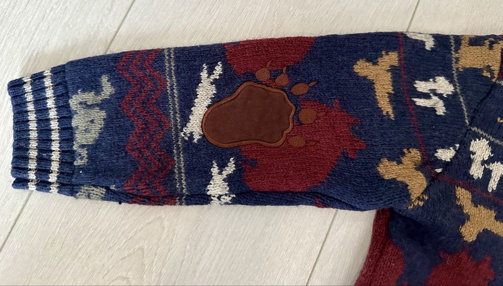 Pulover gros, bumbac & lână, Gruffalo, 98 / 104, TU, Nou fără etichetă