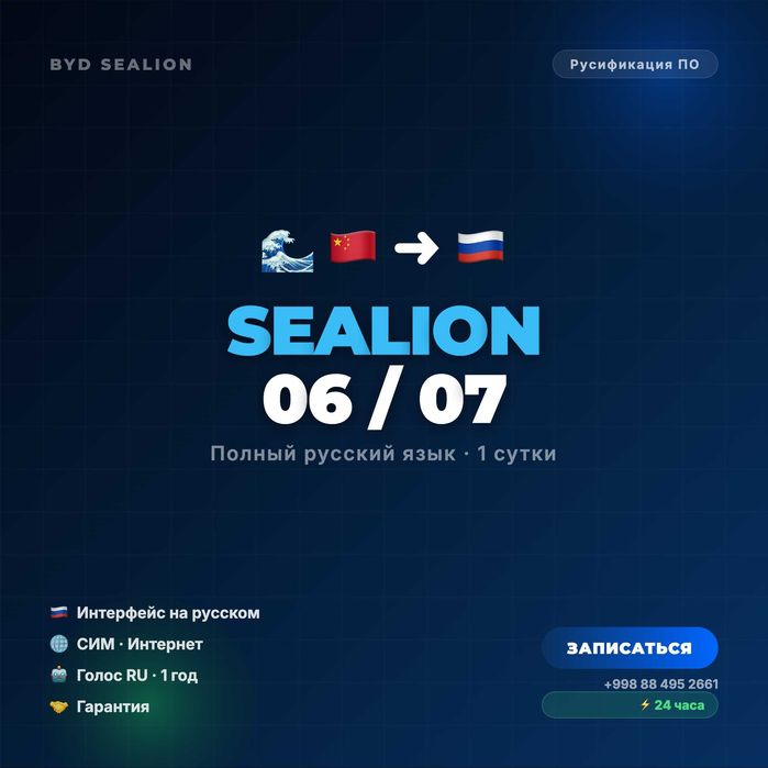 Русификация, BYD Leopard 3 · Tang L · Denza N9 · Sealion 06/07