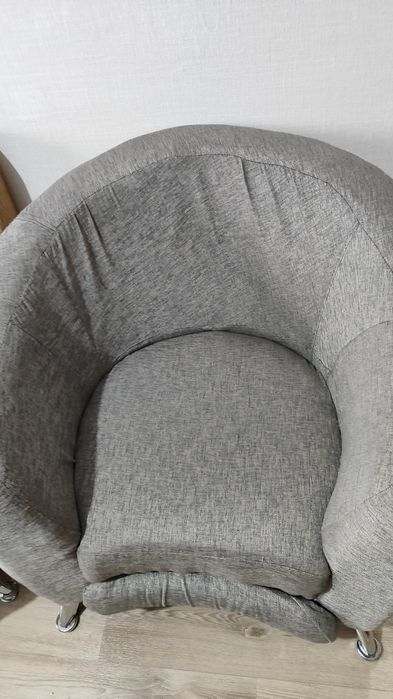 Кресло 1 штука, цвет серый