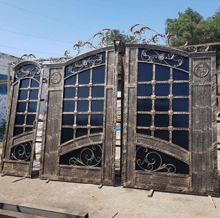 Ворота в наличии и на заказ навес ограждения перила бисетка