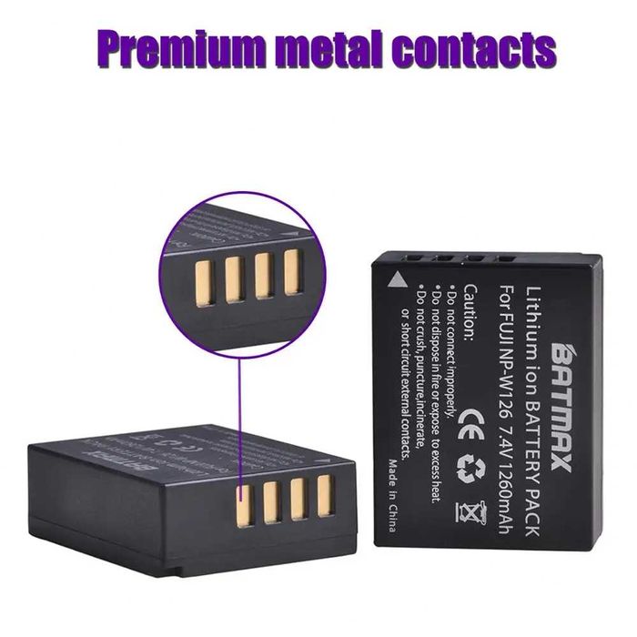 Set 2 acumulatori NP-W126 + incarcator Fujifilm X-T1 X-T2 X-T3 X-T20