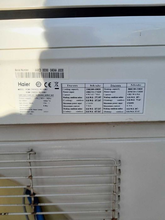 Климатик Haier 12ка/ неработещ