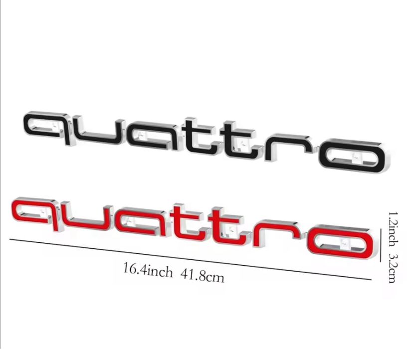Емблема QUATTRO за предна решетка Audi A3 A4 A5 A6 A7 RS Sline