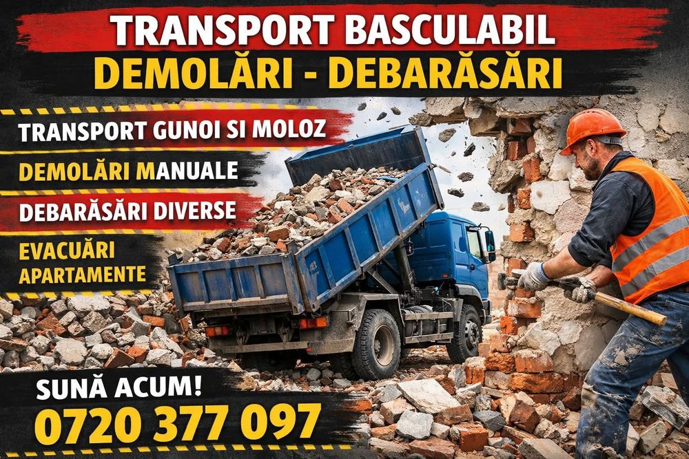 Transport gunoi moloz debarasari locuințe