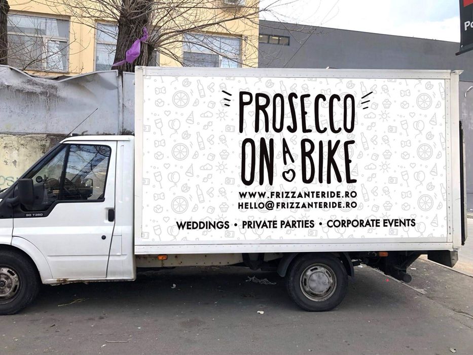 Afacere cu  prosecco - Frizzante Ride - Prosecco bikes + duba transport + logistica