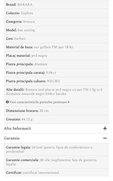 Bratara Baraka cu diamante