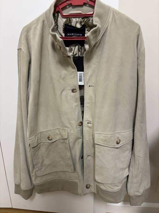 Vand geaca marciano by guess piele intoarsa bej noua