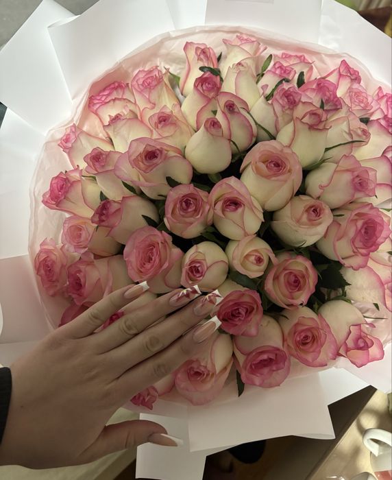 цветы роза букет 51 шт