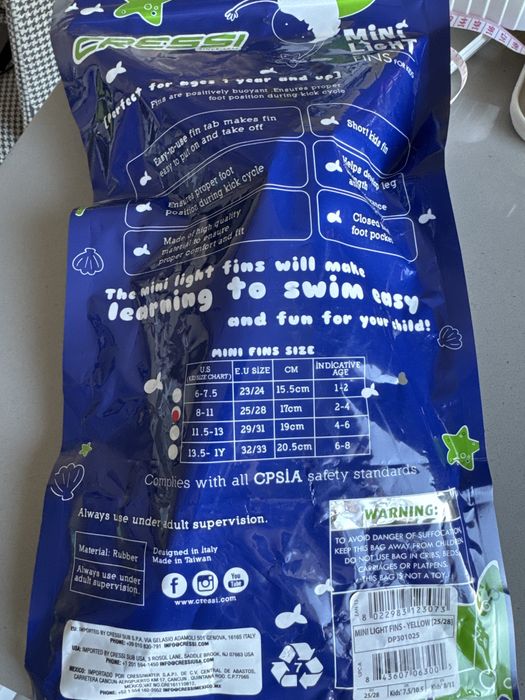 Ласты детские cressi