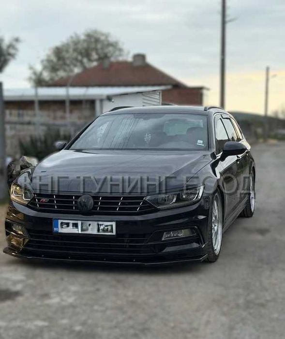 Преден лип спойлер за пасат б8 р лайн / vw passat b8 r line lip / добавка за предна броня / нож