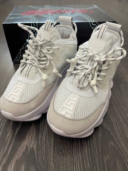 Adidasi Versace Chain Reaction White l Produs NOU din Piele