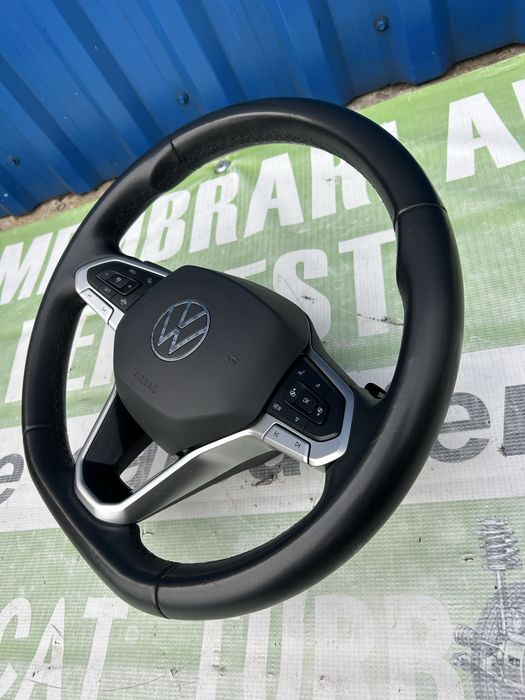 Volan din piele cu airbag, padele Volkswagen Tiguan 2020