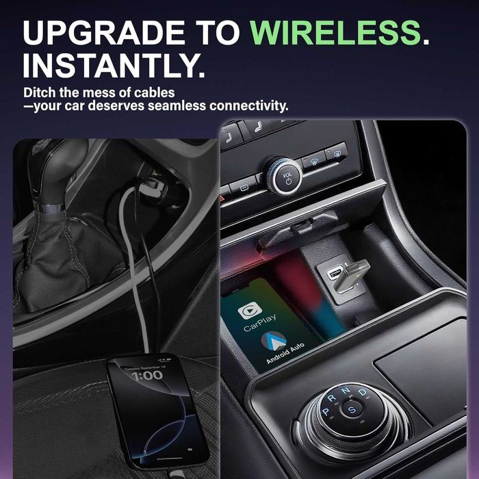 Wireless CarPlay/Android Auto Adapter – безжичен адаптер 2 в 1