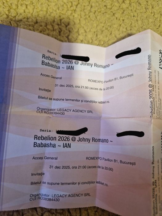 Bilete Rebelion 2026 Romexpo