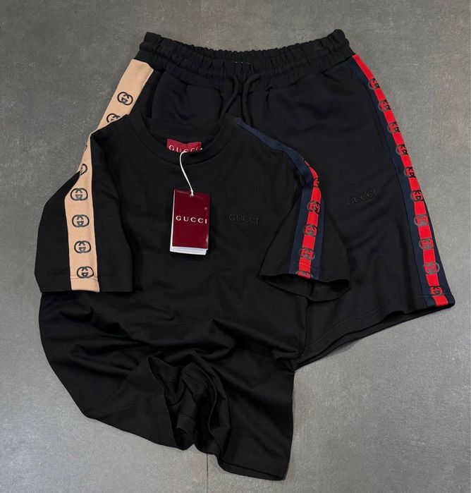 Мъжка тениска с шорти Gucci