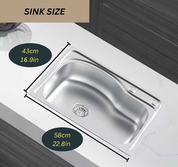 Кухненска мивка 58x43 - Лен