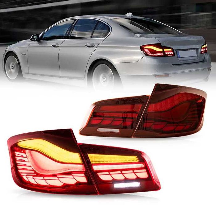 Set Stopuri LED BMW Seria 5 F10 2011-2017, Model GTS OLED CS, Rosu