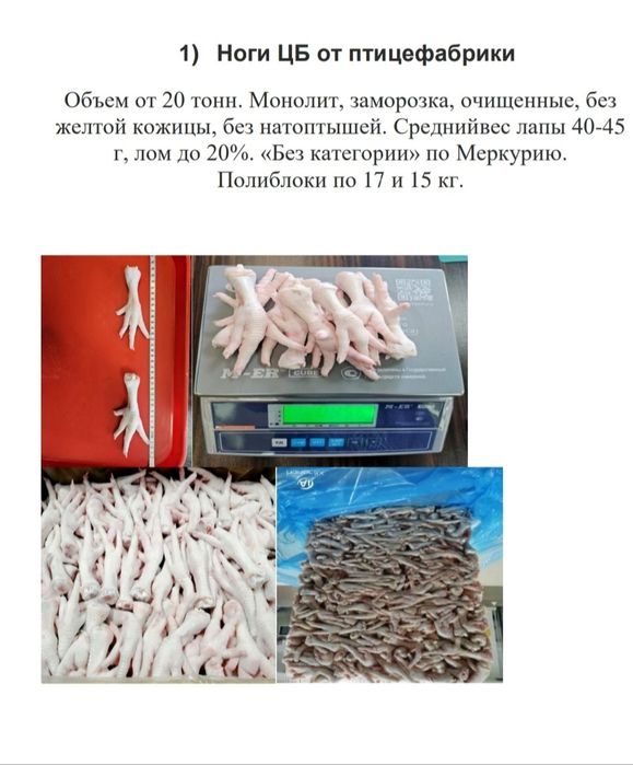 Куриные лапки класс А 35+