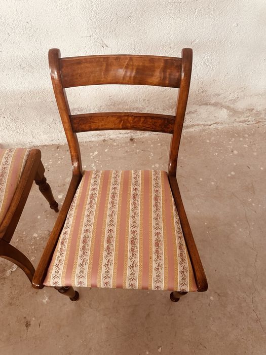 Комплект 2 трапезни стола от масивно дърво – стил Biedermeier