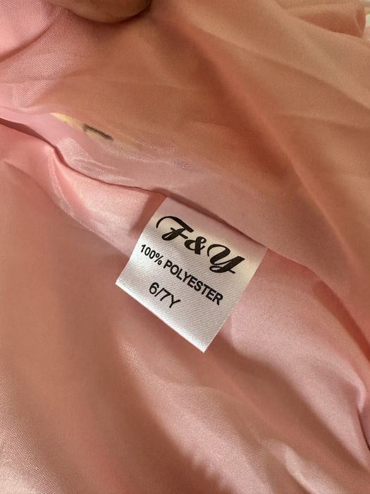 НОВО Елек цветен за момиче 6/7 г и розова раница кученце