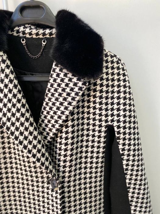 Кашемировое пальто с норкой