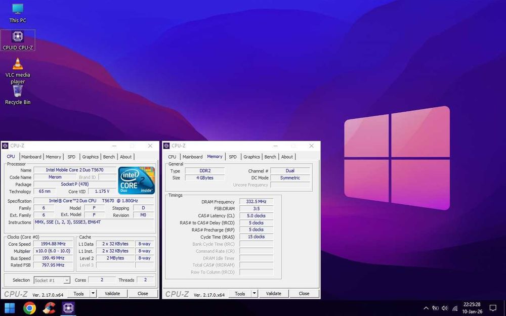 Vand Notebook HP T5670/4GB RAM/320GB/Intel 965/WiFi/BT/W10 la 100lei