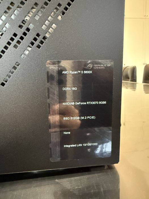 Asus rog strix g15 tower , rtx 3070 , ryzen 5 5600x