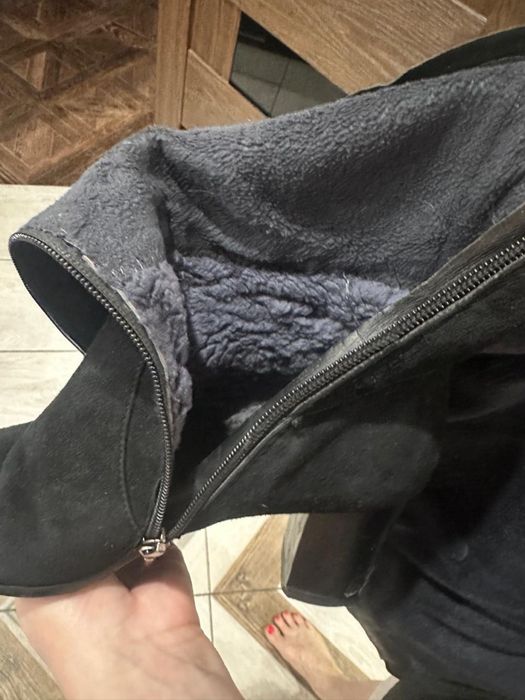 Сапоги натуральная замша , зима 6000
