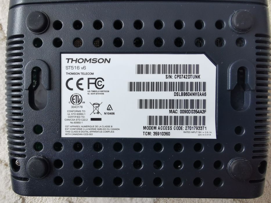 Modem Thomson Speedtouch ST516 v6