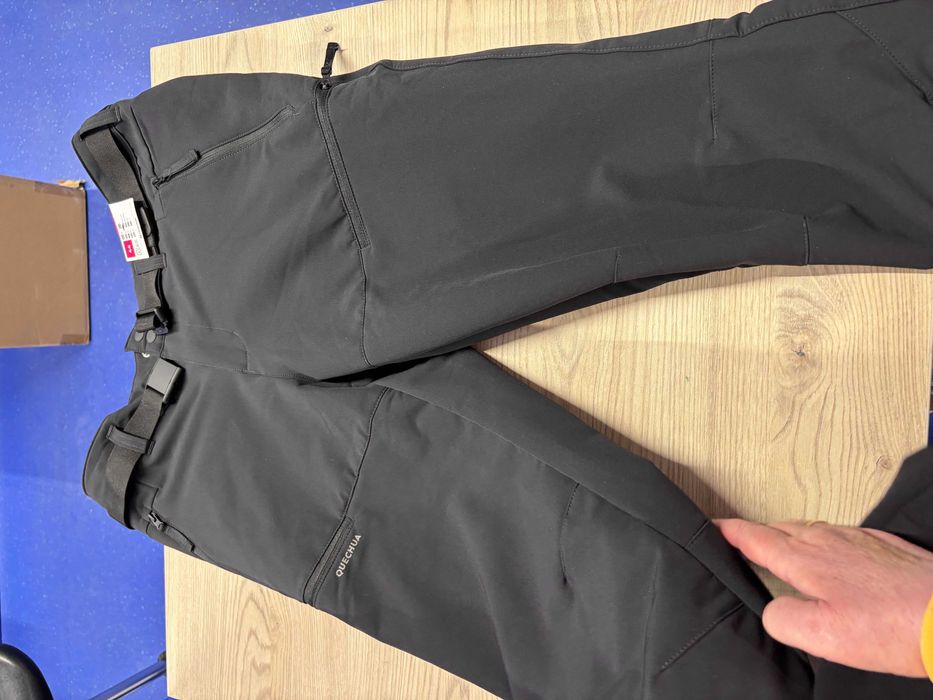 Нов Мъжки промазан панталон за преходи и ски, черен