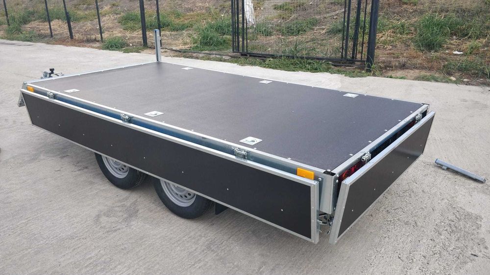 Remorca Noua Premium 750 kg 2 Axe Faro Magicus 300x150x35cm Tip Platfo
