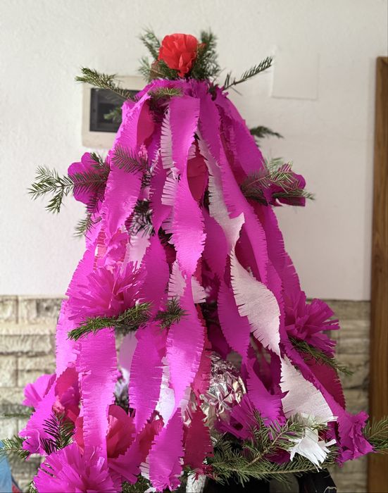 Brad de nunta, cu mai multe culori.