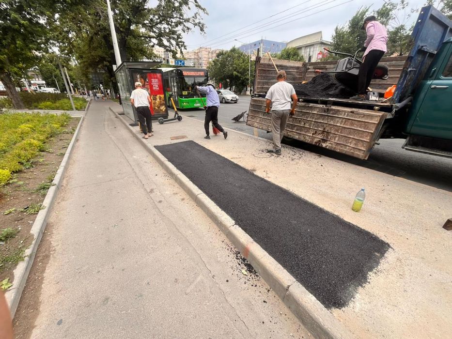 Ямочные работы Укладка асфальта