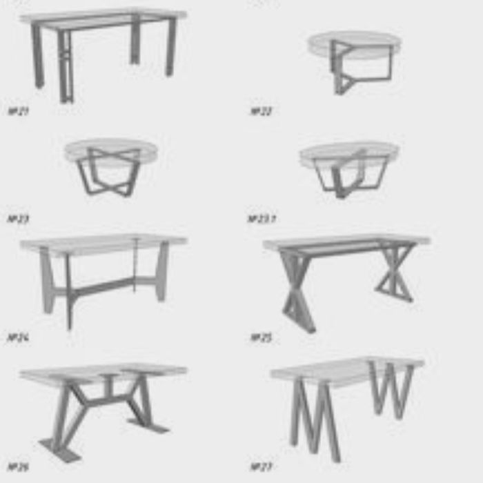 Подстолья в стиле лофт из профильной трубы