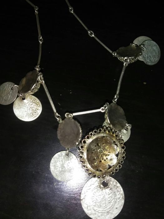 Продавам сребърен накит за врат филигран живачна позлата Уникат