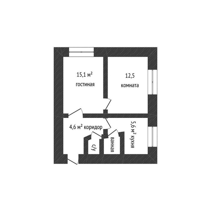 2-комн КСК 1 этаж