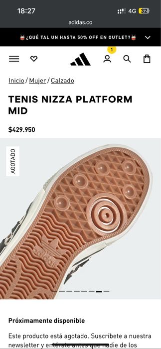 Кеды Adidas nizza platform