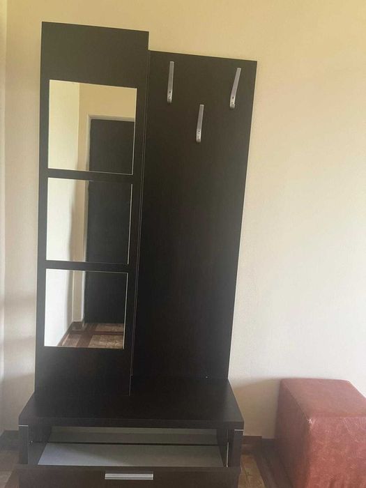 Cuier hol cu oglinda si pantofar