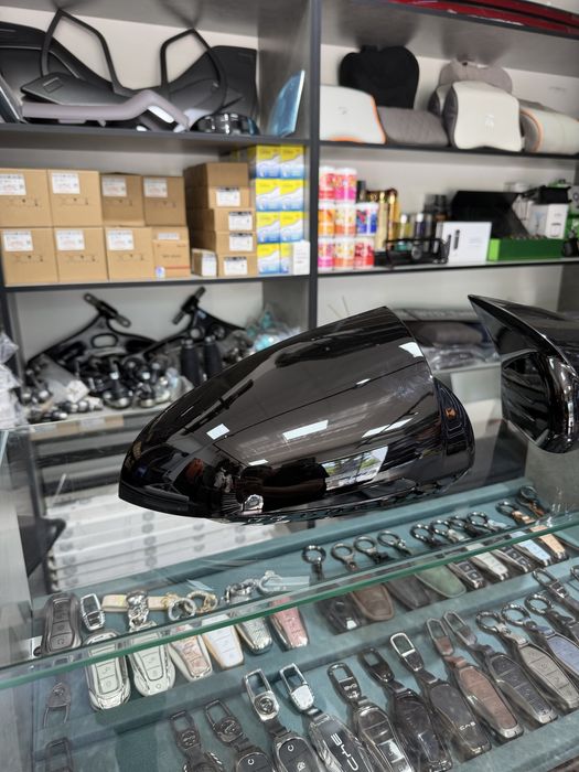 Накладки на зеркала BYD Song Plus в стиле BMW (глянец)