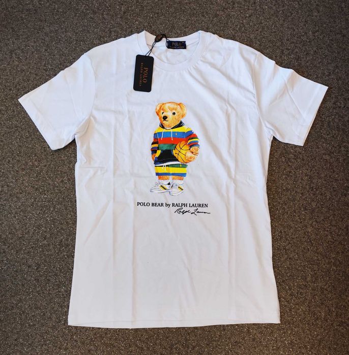 Нова мъжка детска фланелка блуза Ralph Lauren Polo bear тениска мече