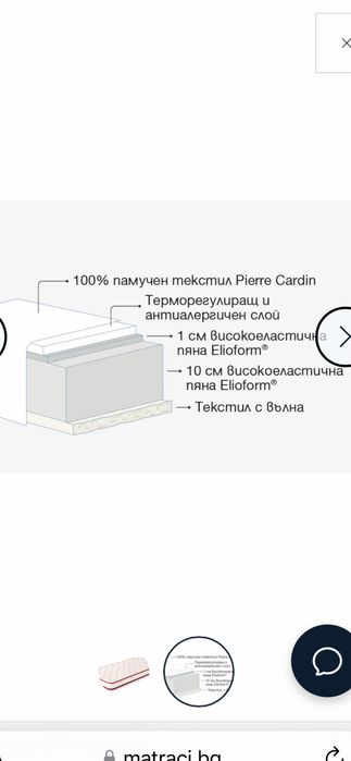 Бебешки ортопедичен матрак Пиер Карден